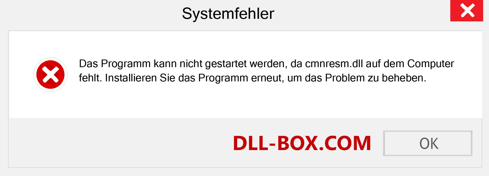 cmnresm.dll-Datei fehlt?. Download für Windows 7, 8, 10 - Fix cmnresm dll Missing Error unter Windows, Fotos, Bildern